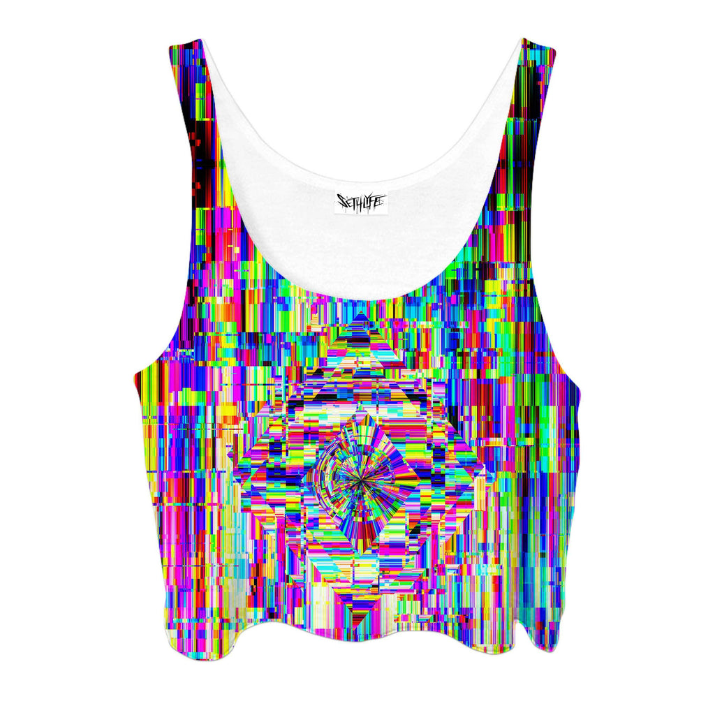 ABSTRACT GLITCH CROPTOP