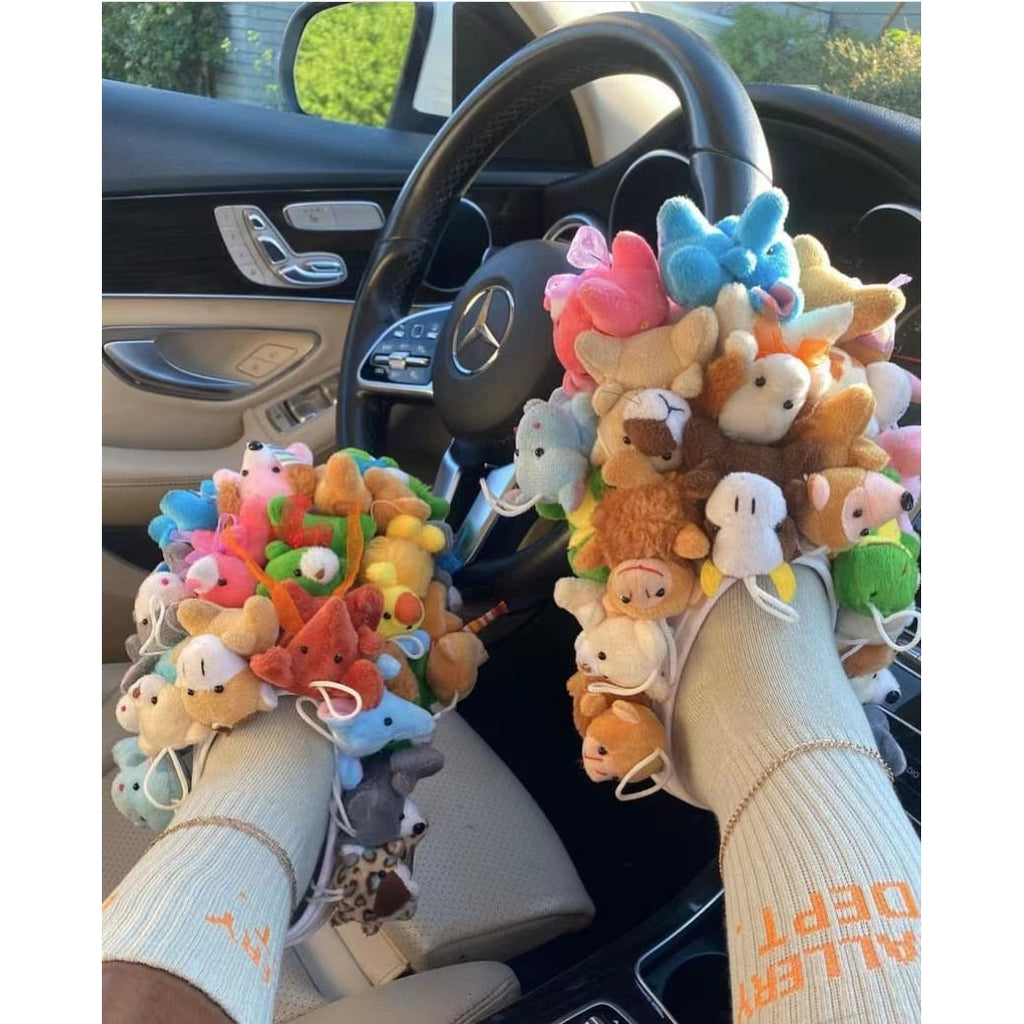 FURRY TEDDY BEAR SLIDES