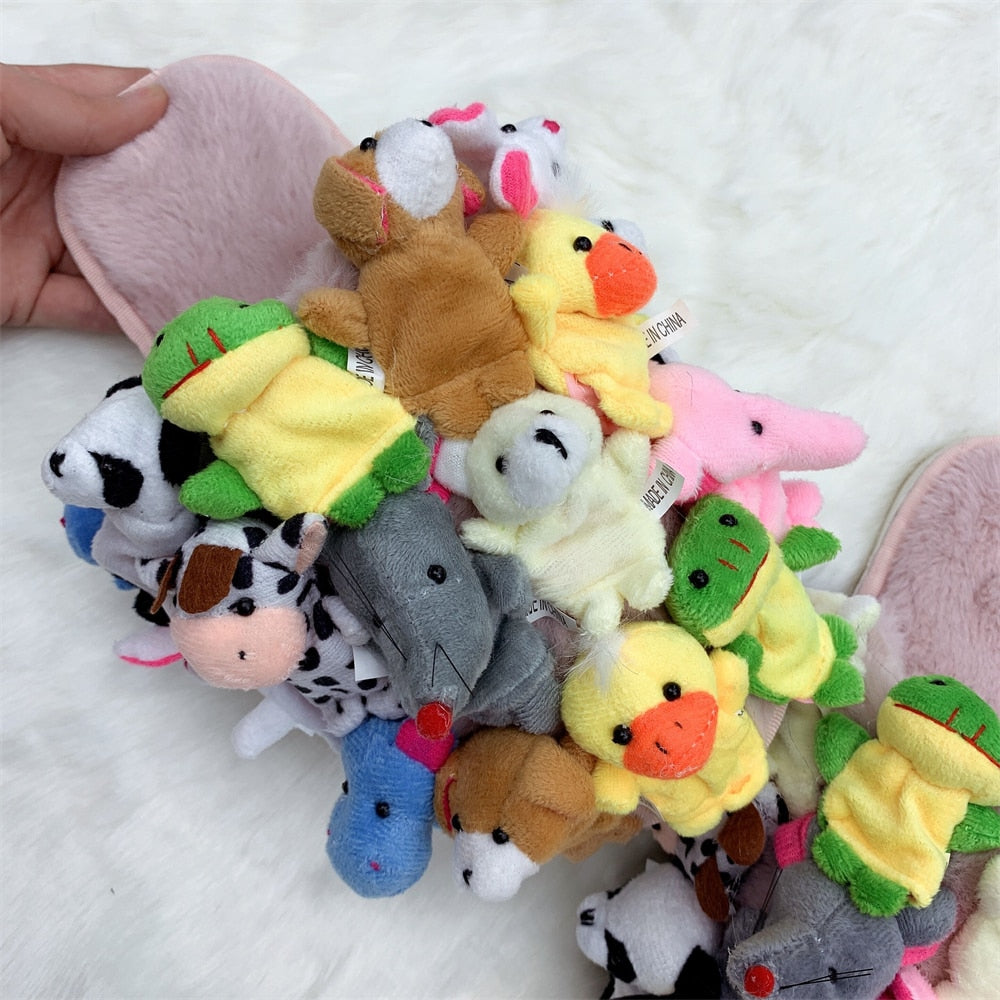 FURRY TEDDY BEAR SLIDES