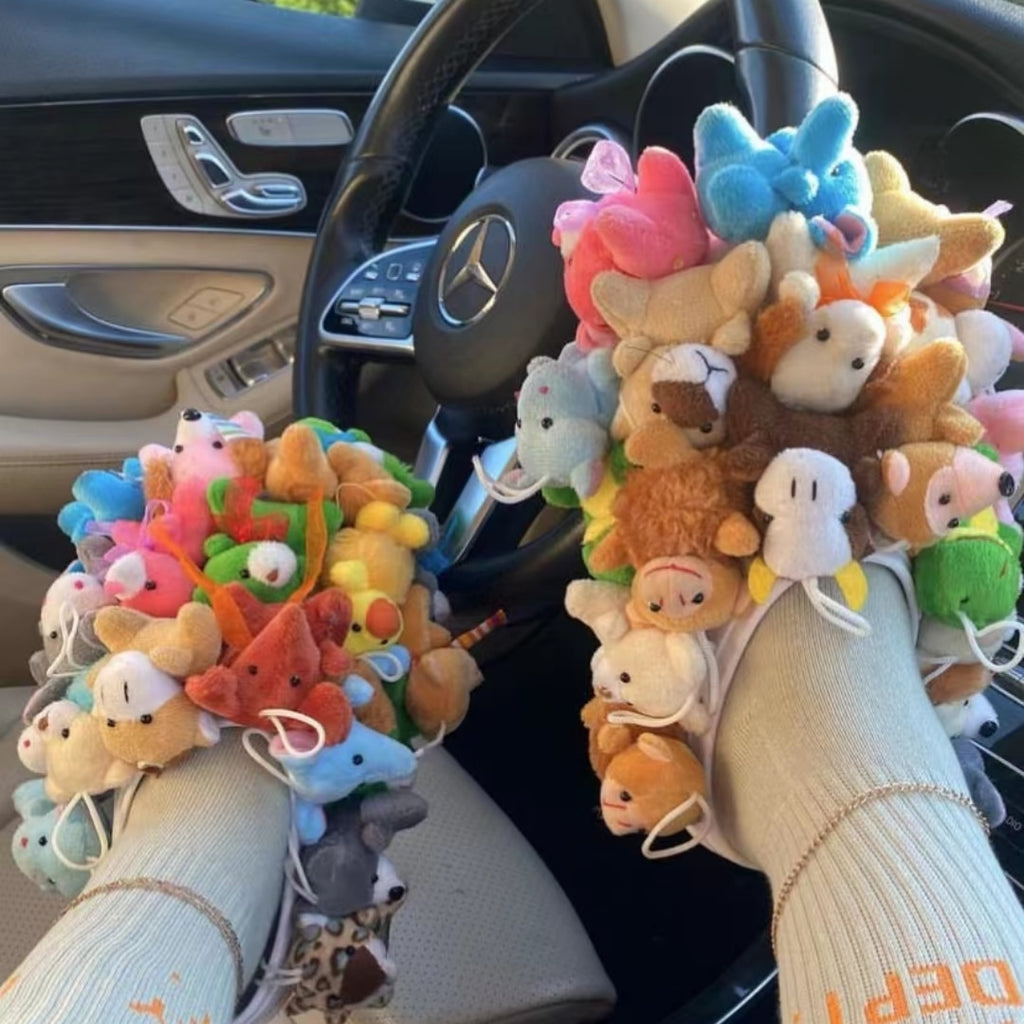 FURRY TEDDY BEAR SLIDES