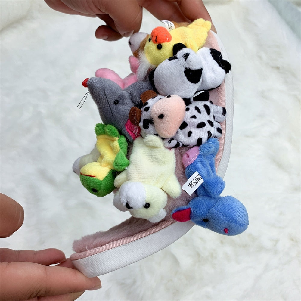 FURRY TEDDY BEAR SLIDES