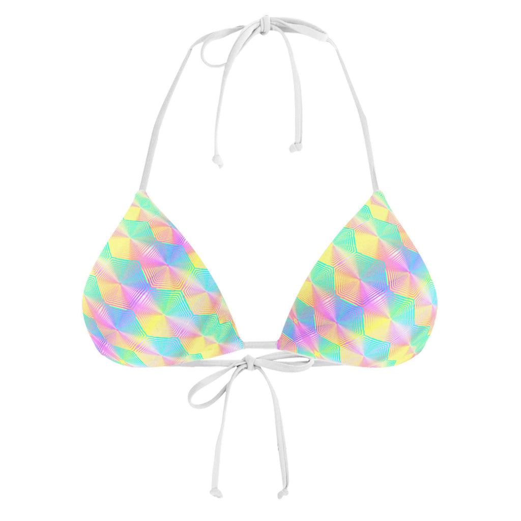 DETOX WHITE STRING BIKINI TOP