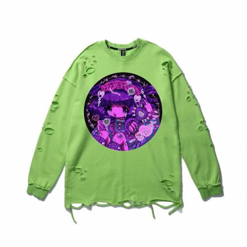 PIN ME DOWN DISTRESSED SWEATER