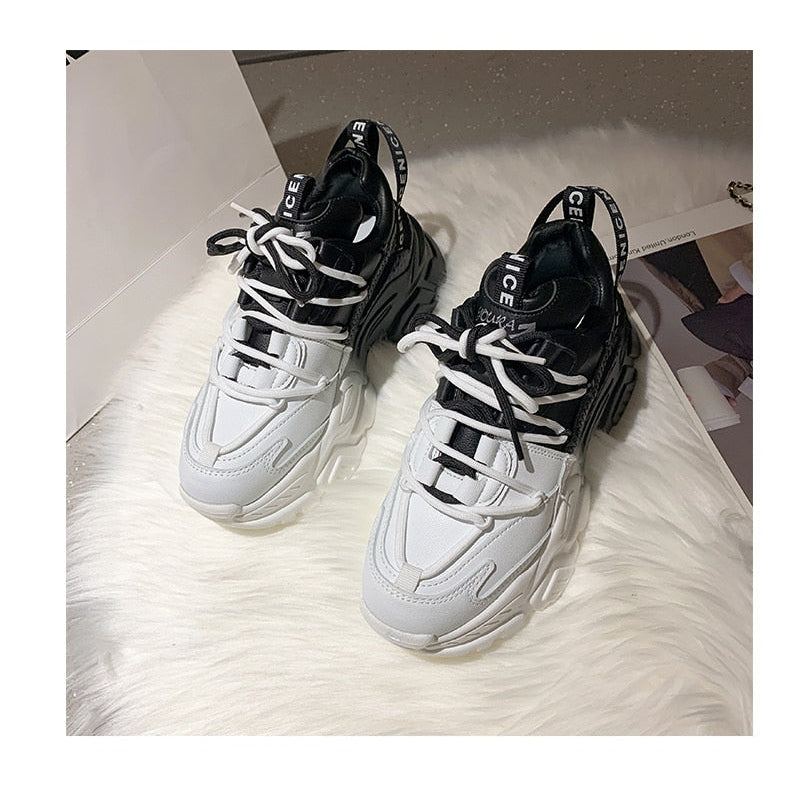 COTTON CANDY TWO TONE THICK BOTTOM SHOES