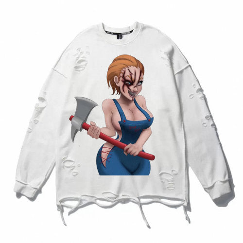 PIN ME DOWN DISTRESSED SWEATER