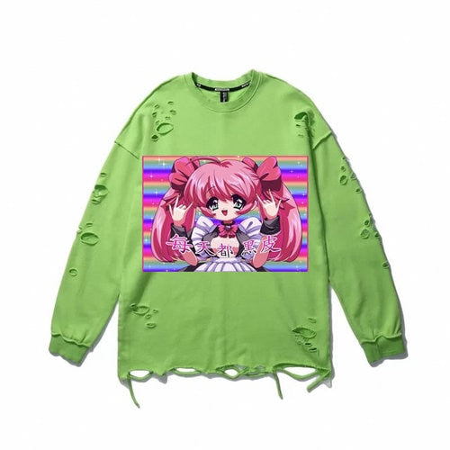 PIN ME DOWN DISTRESSED SWEATER