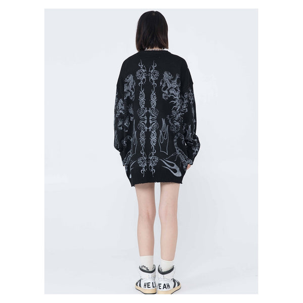 WOKE TRIBE FRAYED SWEATER