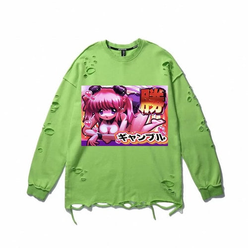 PIN ME DOWN DISTRESSED SWEATER