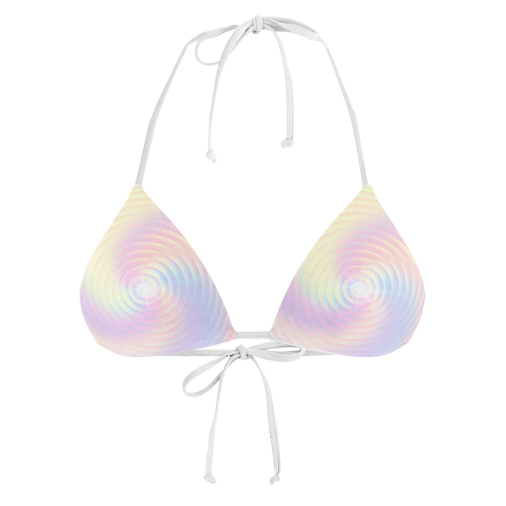 PASTEL FUNDAMENTAL WHITE STRING BIKINI TOP