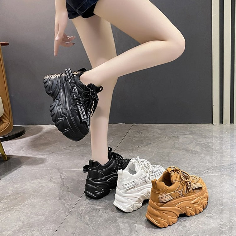 WINTER LACE CHUNKY PLATFORM SNEAKERS