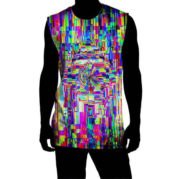 ABSTRACT GLITCH SLEEVELESS TEE