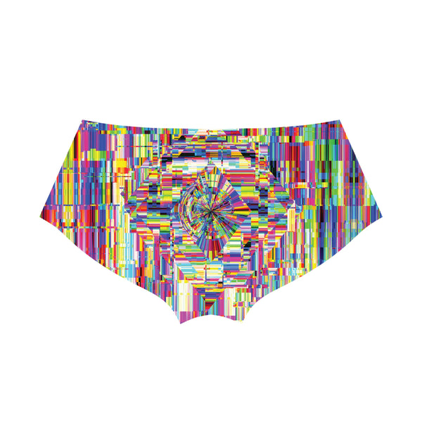 ABSTRACT GLITCH BOOTY SHORTS