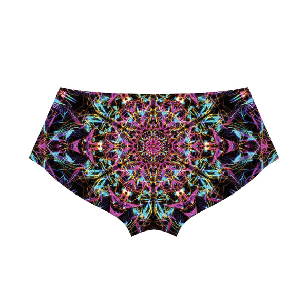 NEON MANDALA BOOTY SHORTS