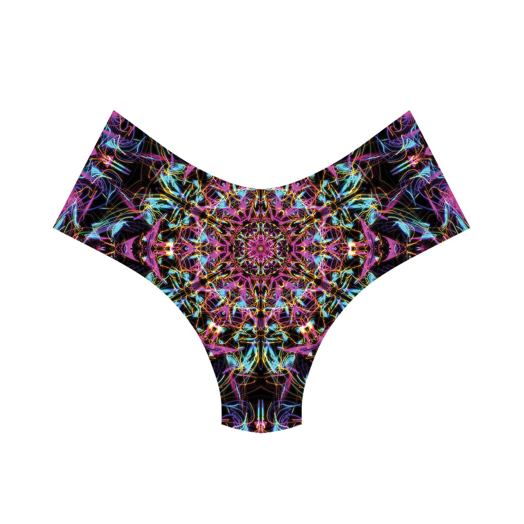 NEON MANDALA BOOTY SHORTS