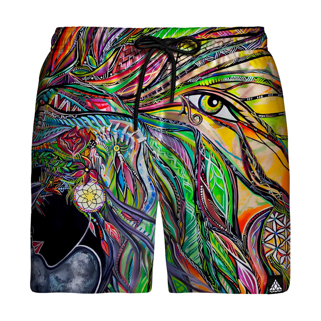 NEON SYNCHRONICITY SWIM TRUNKS