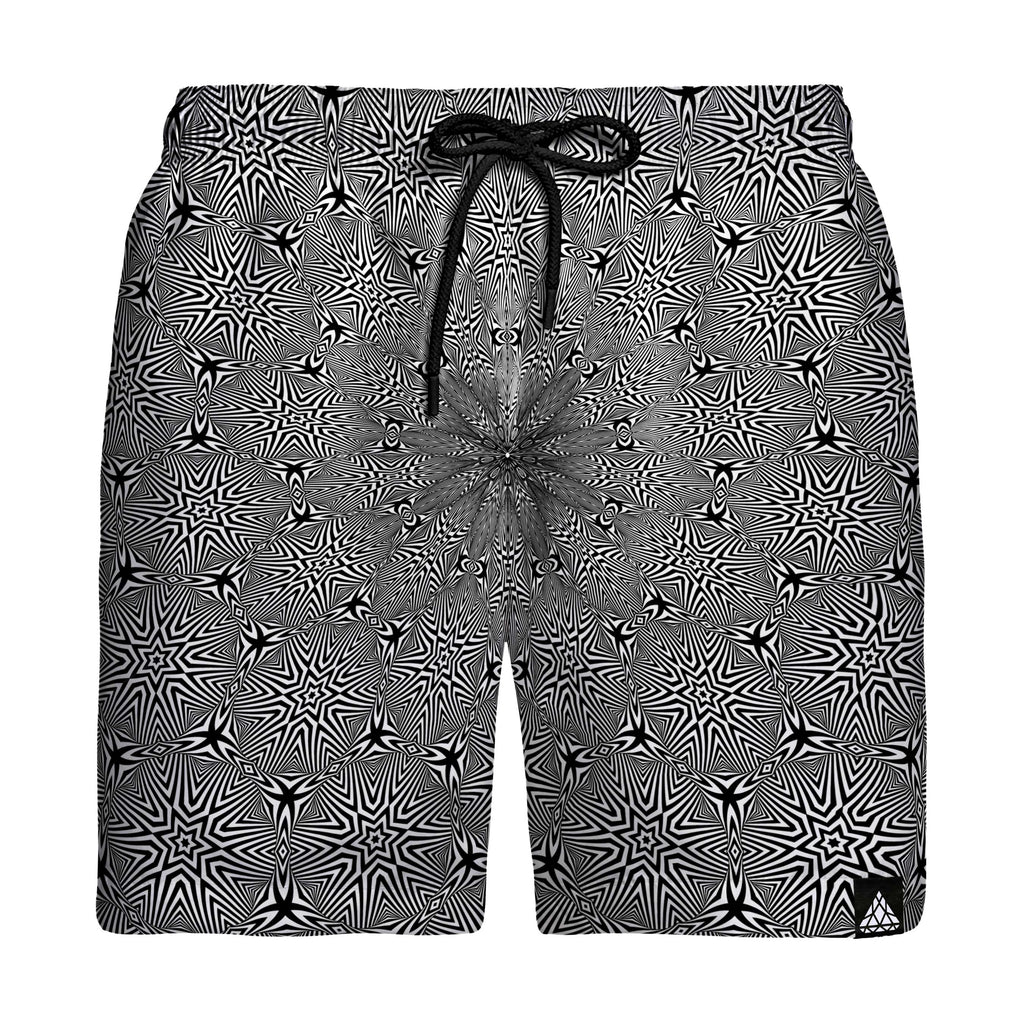 OPTICAL STAR VORTEX SWIM TRUNKS