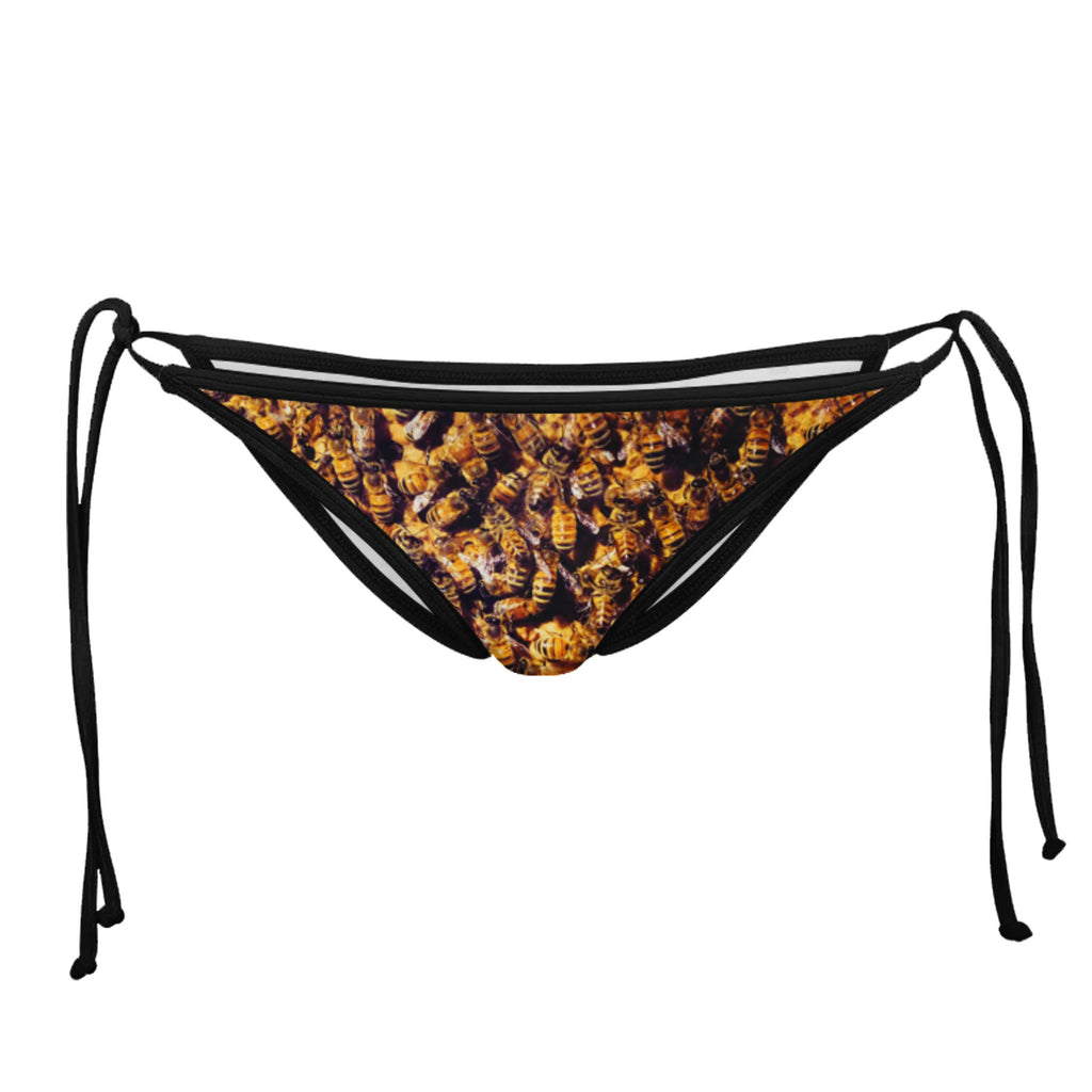 BEES BLACK STRING BIKINI BOTTOMS