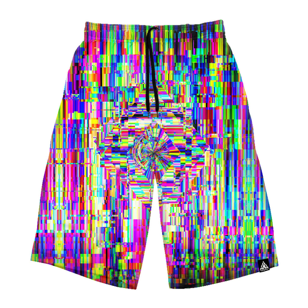 ABSTRACT GLITCH LONG SHORTS