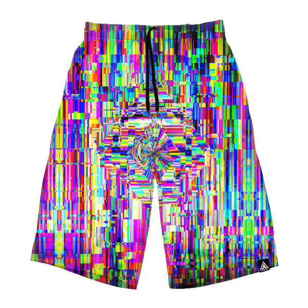 ABSTRACT GLITCH LONG SHORTS
