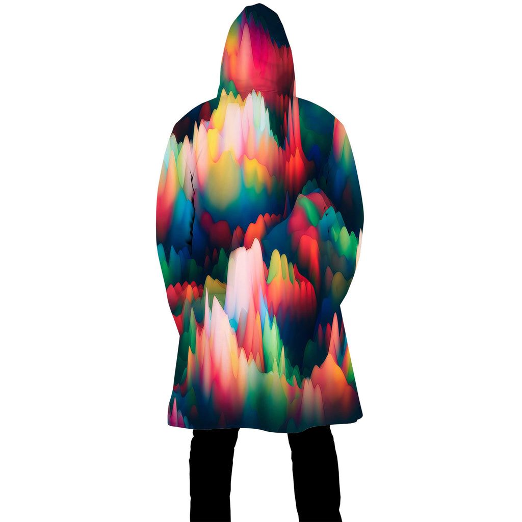 ABSTRACT WAVES ZIP UP CLOAK