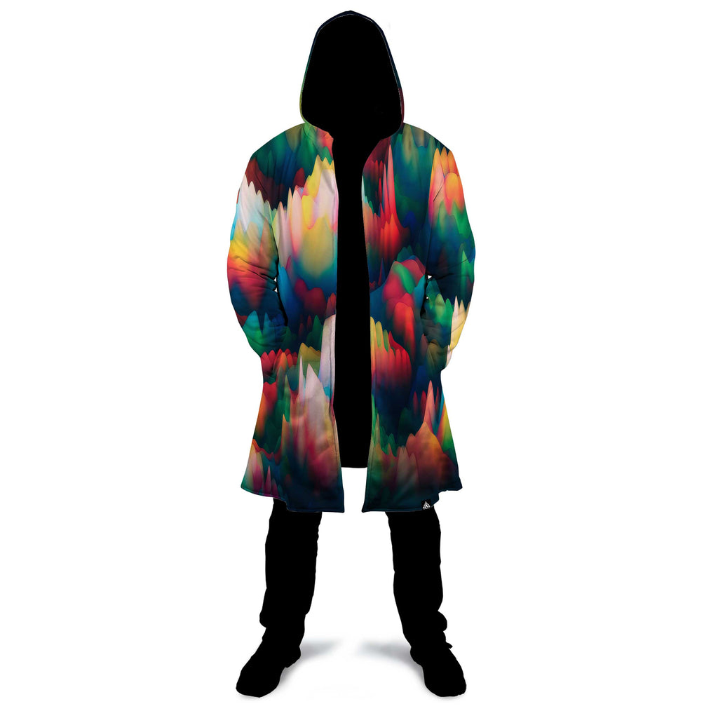 ABSTRACT WAVES ZIP UP CLOAK