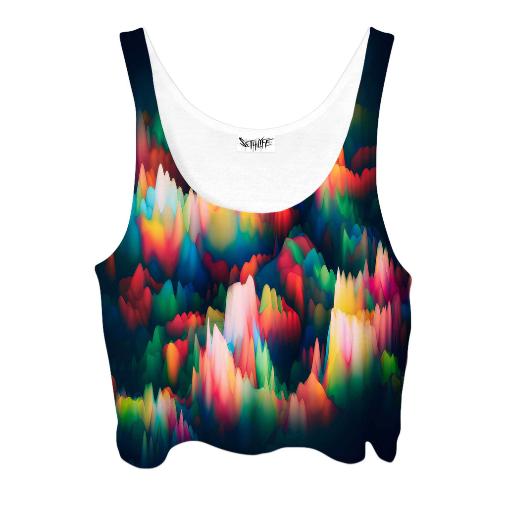 ABSTRACT WAVES CROPTOP