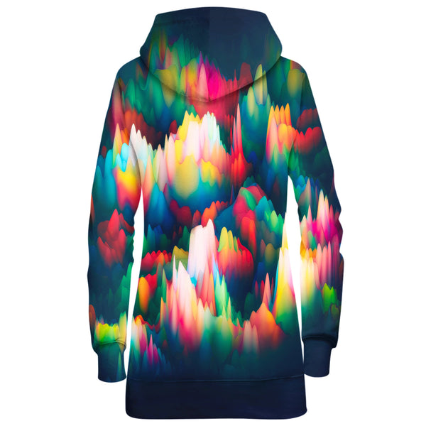 ABSTRACT WAVES HOODIE DRESS