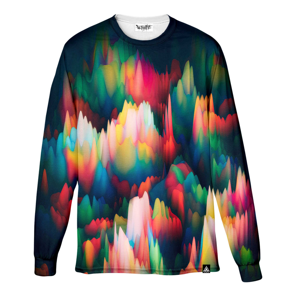 ABSTRACT WAVES LONG SLEEVE T