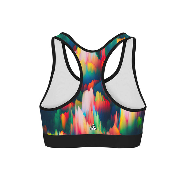 ABSTRACT WAVES SPORTS BRA