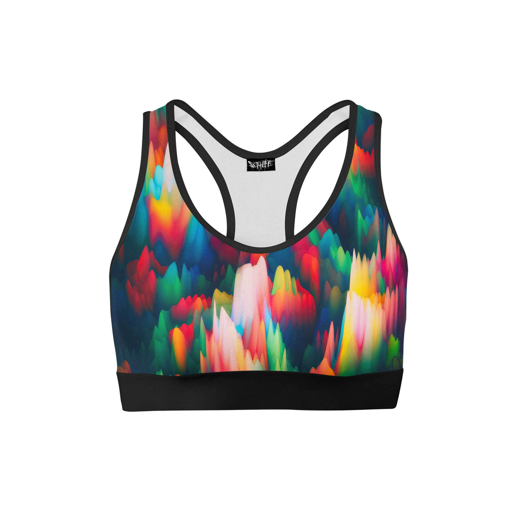ABSTRACT WAVES SPORTS BRA