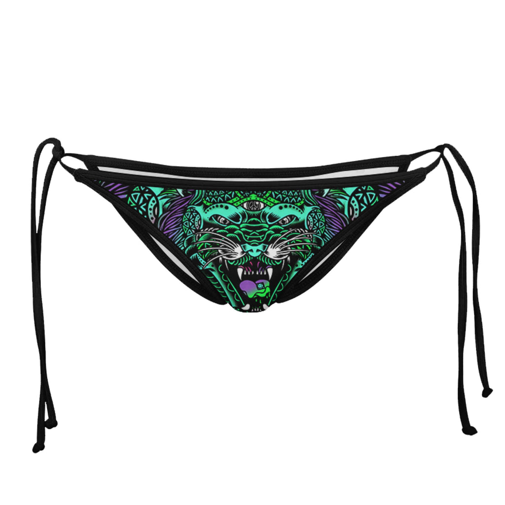 ACID TIGER BLACK STRING BIKINI BOTTOMS