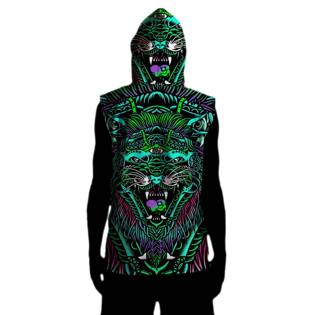 ACID TIGER SLEEVELESS HOODIE