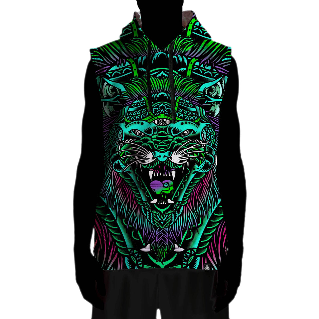 ACID TIGER SLEEVELESS HOODIE