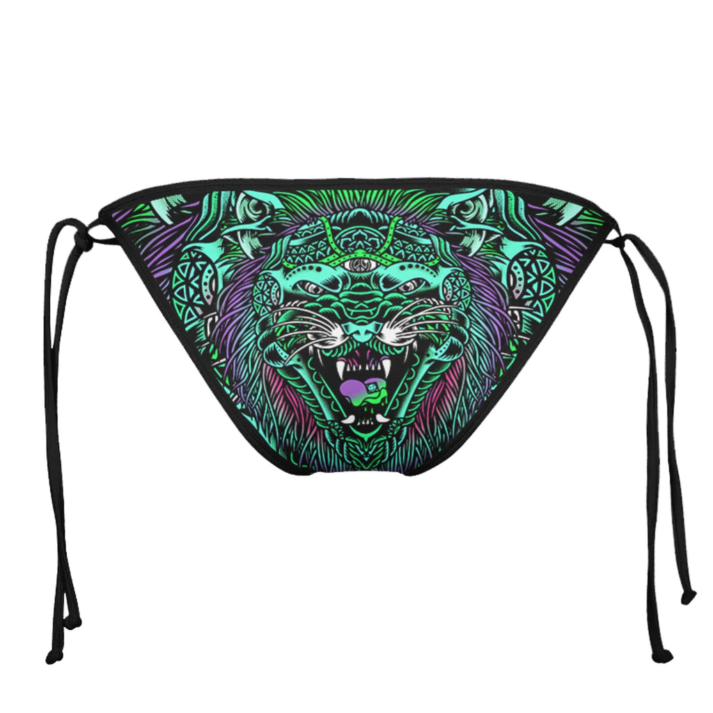 ACID TIGER BLACK STRING BIKINI BOTTOMS