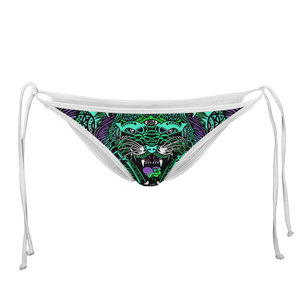 ACID TIGER WHITE STRING BIKINI BOTTOMS