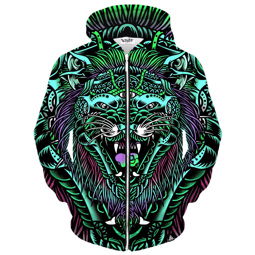 ACID TIGER ZIP UP HOODIE