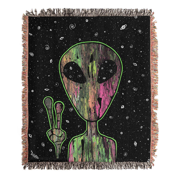 ALIEN SPACE WOVEN  BLANKET