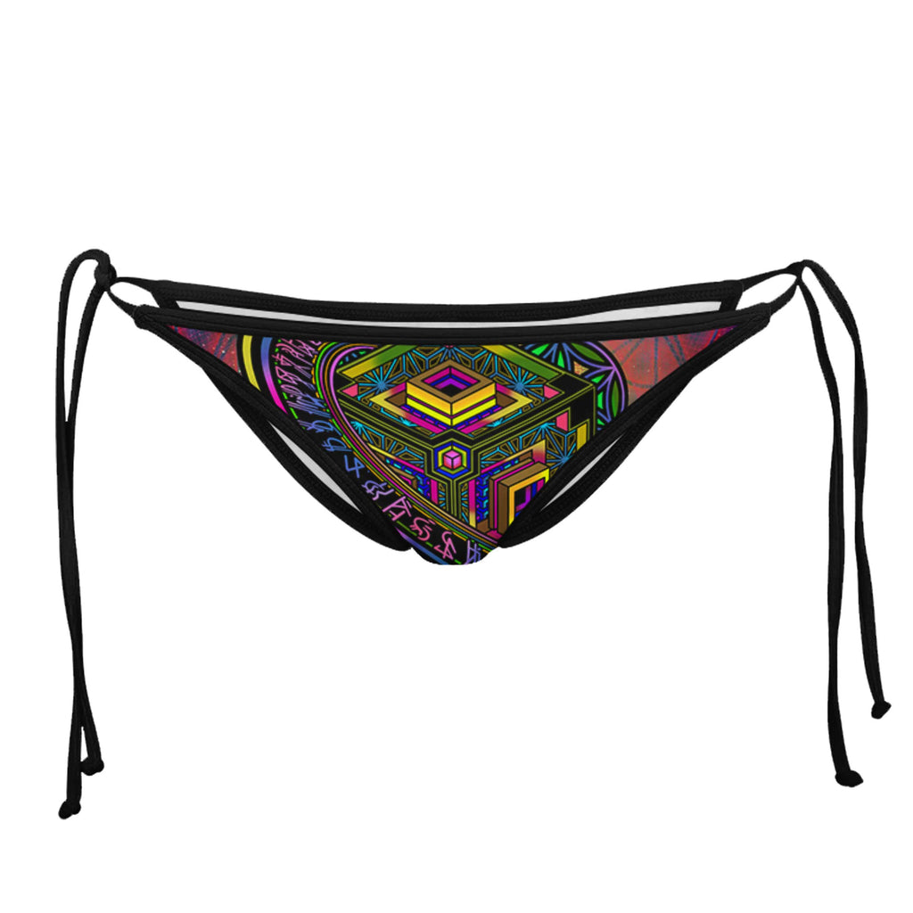 ALTERED PERSPECTIVE BLACK STRING BIKINI BOTTOMS