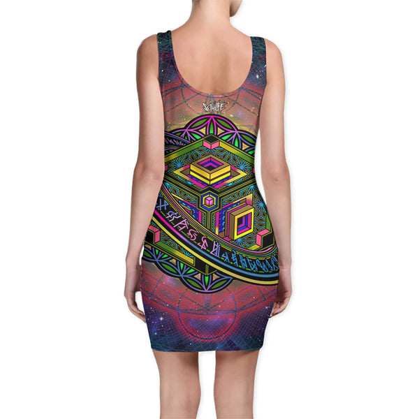 ALTERED PERSPECTIVE BODYCON DRESS
