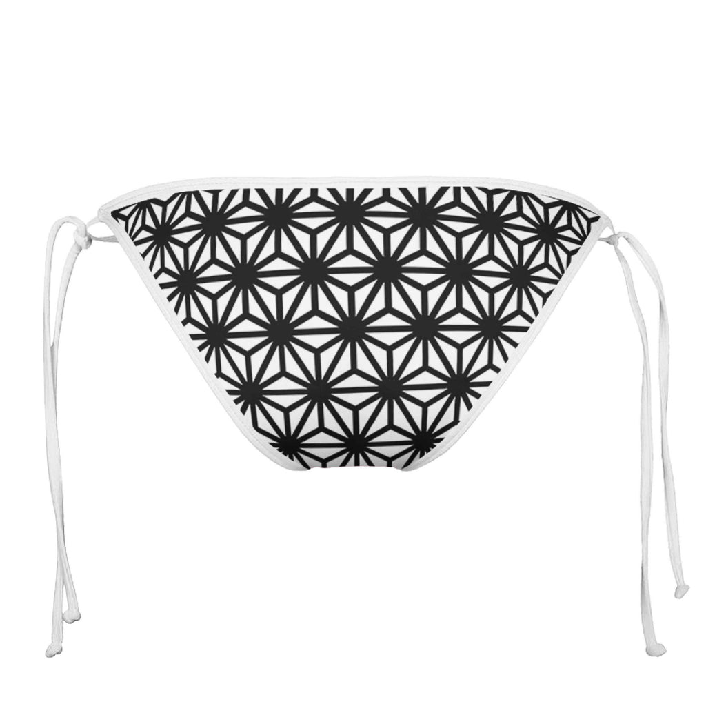 ASANOHA WHITE STRING SPHERE BIKINI BOTTOMS