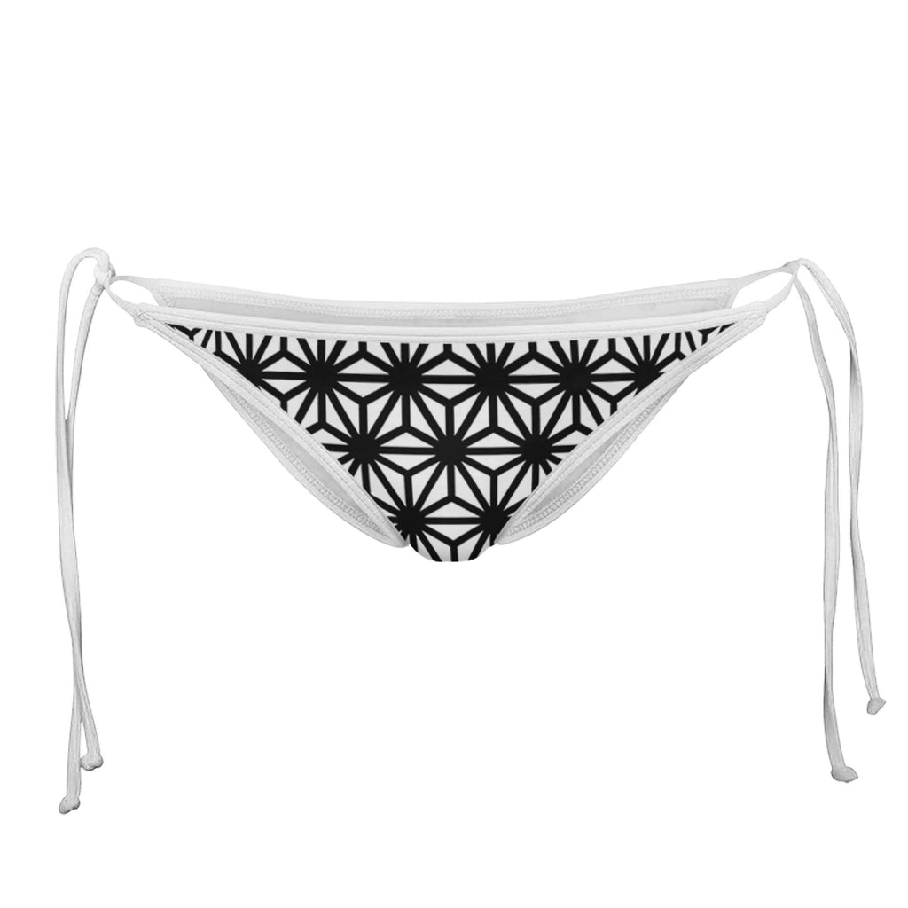 ASANOHA WHITE STRING SPHERE BIKINI BOTTOMS