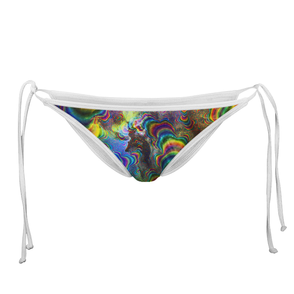 BAD CANDY WHITE STRING BIKINI BOTTOMS