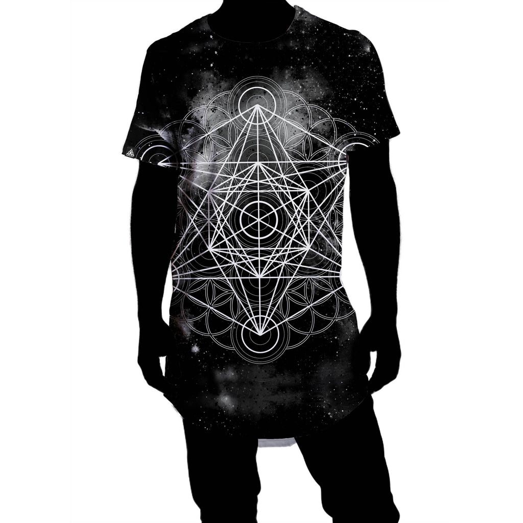 BLACK SPACE METATRONS CUBE DROP TEE