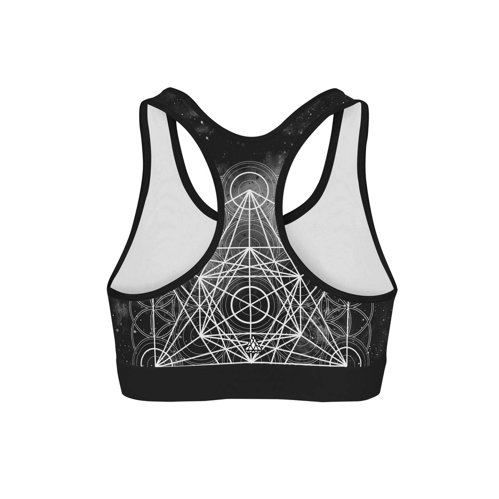 BLACK SPACE METATRONS CUBE SPORTS BRA