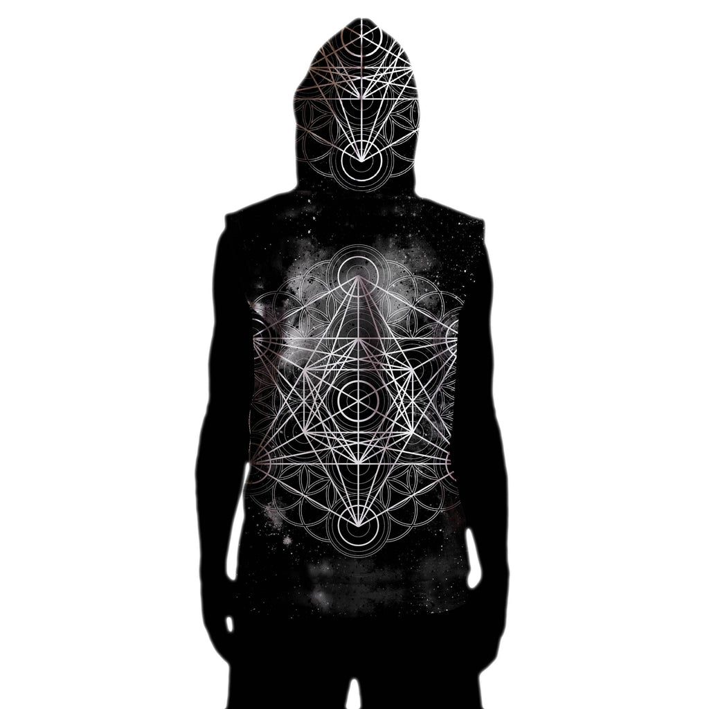 BLACK SPACE METATRONS CUBE SLEEVELESS HOODIE