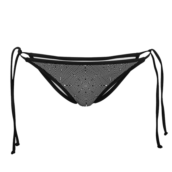 BLOTTER BLACK STRING BIKINI BOTTOMS