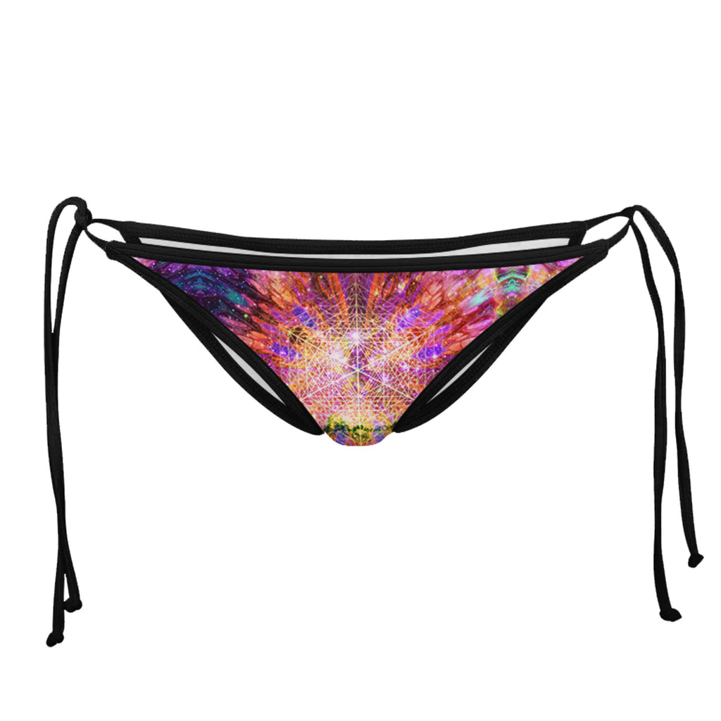 CALIFORNIA SUNSHINE PORTAL BLACK STRING BIKINI BOTTOMS