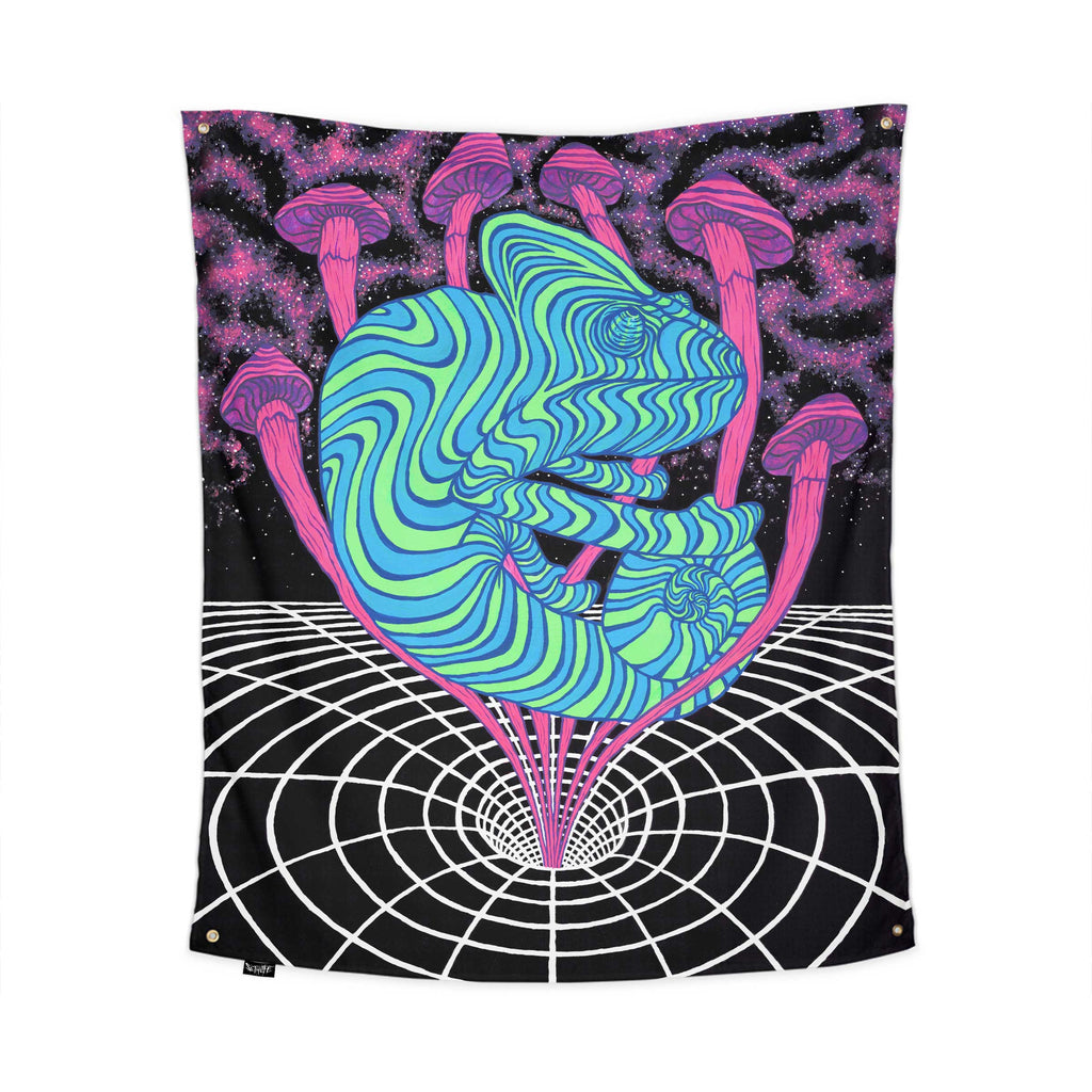 CHAMELEON SHROOMS VORTEX TAPESTRY
