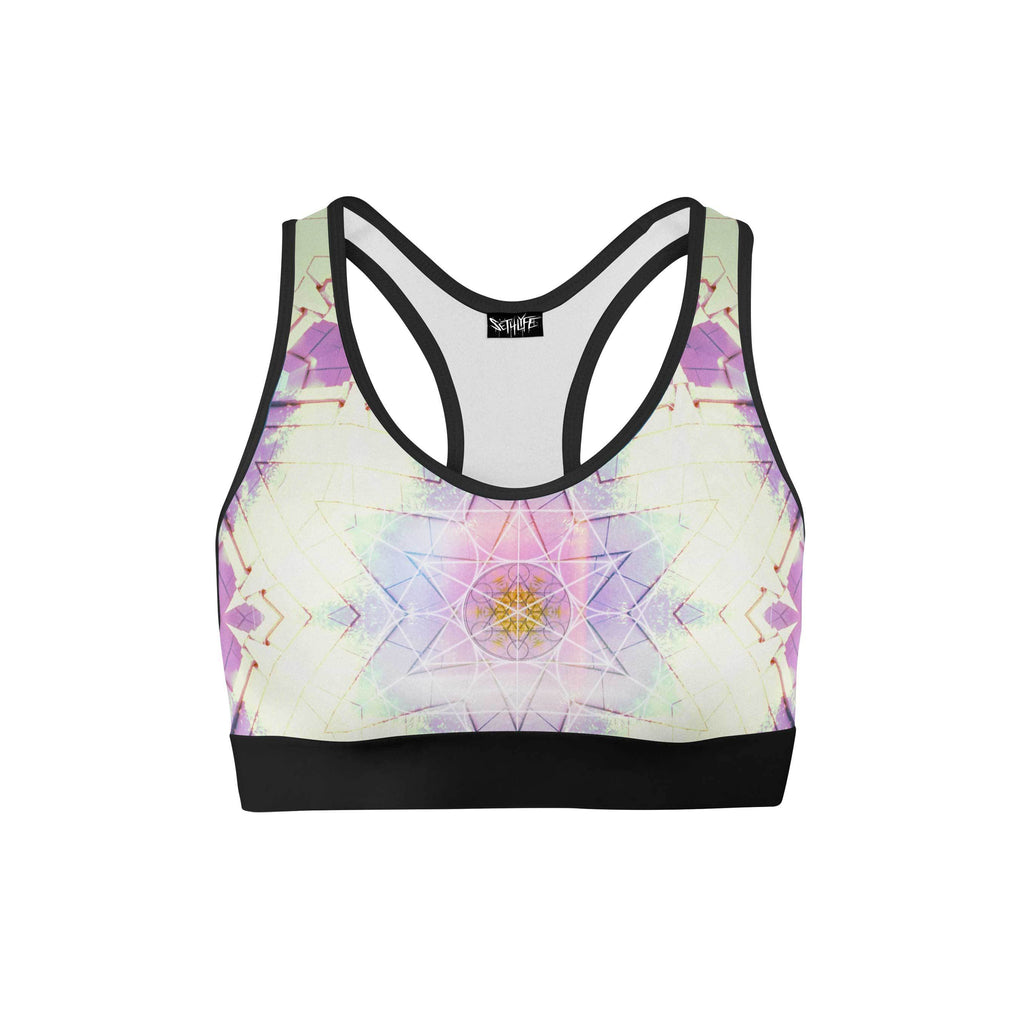 COTTON CANDY & LAVENDER SPORTS BRA