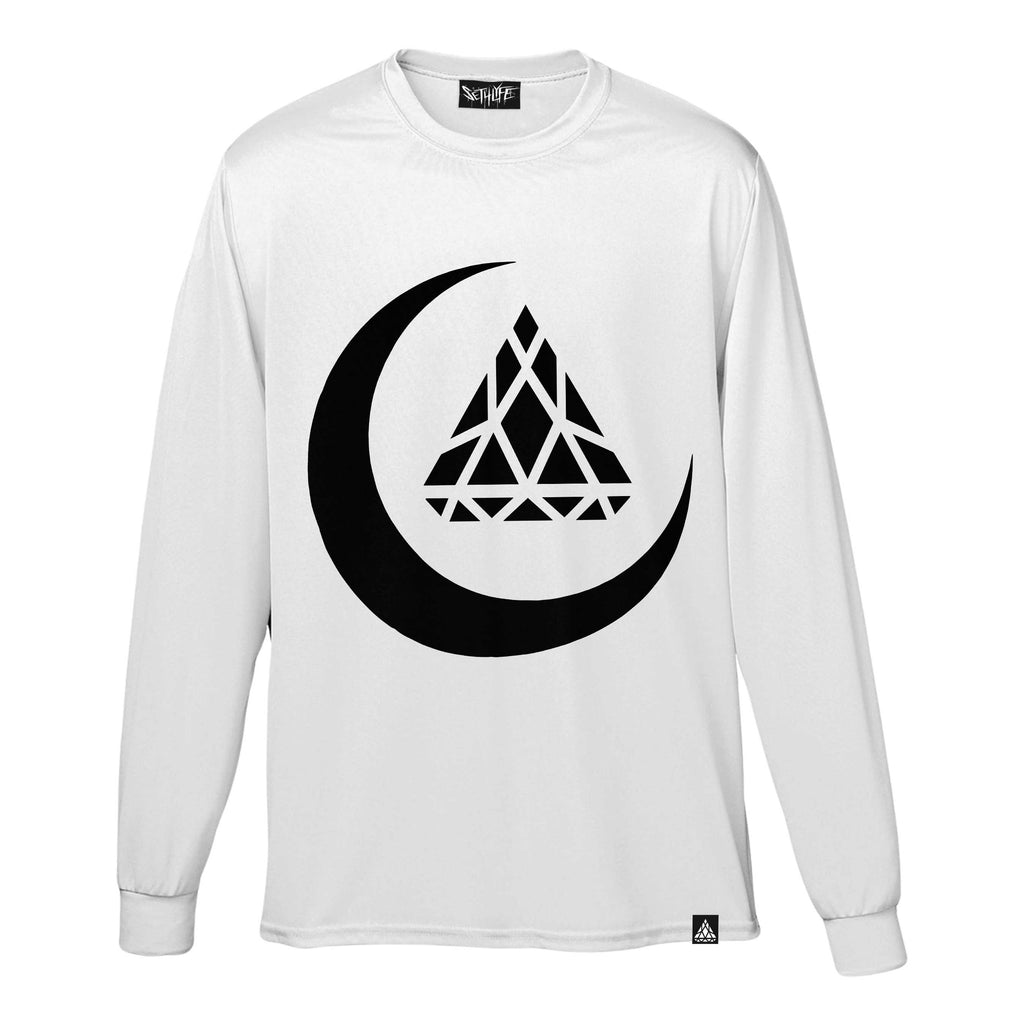 CRESCENT LOGO WHITE LONG SLEEVE T